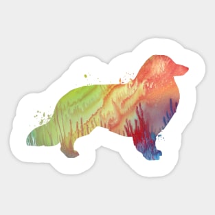 Longhaired dachshund Sticker
